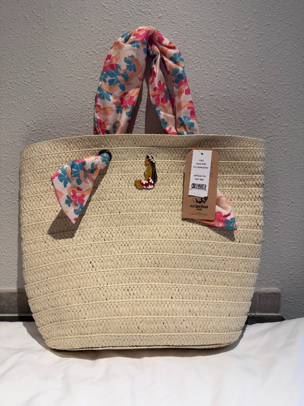 Hinano Tahiti Valkyrie Solitar Star Straw Tote Bag